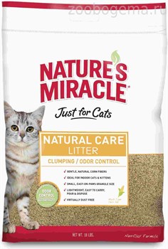 Nature's Miracle наполнитель кукурузный NM Premium Natural Care для кошачьего туалета комкующийся 4,5 кг (10 л) - фото 4887
