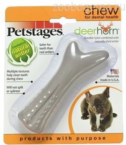 Petstages игрушка для собак Deerhorn, с оленьими рогами 20 см большая - фото 4999