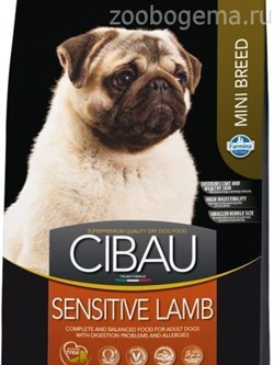 Cibau Sensitive Lamb MINI с ягненком сухой корм для мелких пород 800 гр - фото 5129