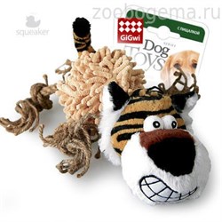 GiGwi Игрушка для собак Тигр с пищалкой.Размер: 36 см. - фото 5229