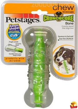 Petstages игрушка для собак "Хрустящая косточка" резиновая 15 см большая - фото 5233