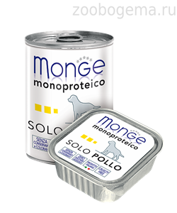 Monge Dog Monoprotein Solo консервы для собак паштет из курицы 400 гр - фото 5252