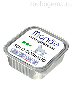 Monge Dog Monoprotein Solo консервы для собак паштет из кролика 150г - фото 5258