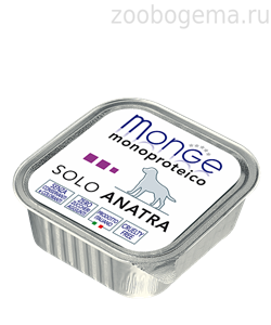 Monge Dog Monoprotein Solo консервы для собак паштет из утки 150г - фото 5259