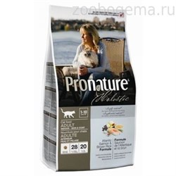Pronature Holistic  Корм д/кошек,  д/кожи и шерсти, лосось с рисом 5,44 кг - фото 5318
