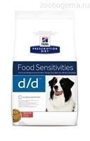 Hill's Prescription Diet d/d Диета для собак Лосось/Рис лечение при кожных реакциях и рвоте/диарее в случае аллергии - фото 5456