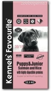 Kennels` Favourite Puppy & Junior Salmon and Rice 3 kg - фото 5549