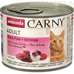 Animonda CARNY Adult с говядиной, индейкой и креветками д/кошек - фото 6496