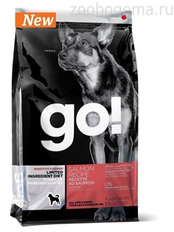 GO!™ LIMITED INGREDIENT Sensitivity + Shine Salmon Dog Recipe, Grain Free, Potato Free Беззерновой для щенков и собак с лососем для чувствительного пищеварения - фото 6588
