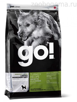 GO!™ LIMITED INGREDIENT SENSITIVITY + SHINE™ Беззерновой для Щенков и Собак с Индейкой для чувств. пищеварения (Sensitivity + Shine Turkey Dog Recipe, Grain Free, Potato Free) - фото 6596