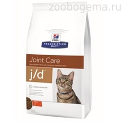  Hill's PD Сухой диетический корм для кошек  j/d  Joint Care способствует поддержанию здоровья и подвижности суставов, с курицей 2 кг - фото 6893