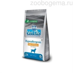 Vet Life Dog Hypoallergenic с белой рыбой и картофелем диетический сухой корм для собак с пищевой аллергией 12 кг - фото 7103