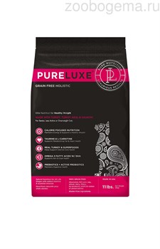 PureLuxe для нормализации веса кошек с индейкой и лососем, 1,5 кг - фото 7184