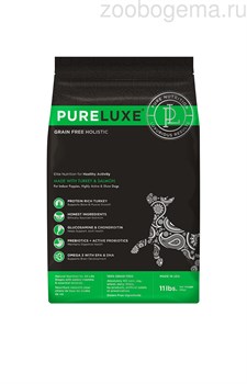 PureLuxe для активных собак с индейкой и лососем, 400гр - фото 7192