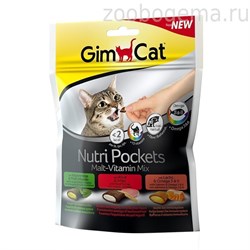 GimCat Подушечки NutriPockets «Malt-Vitamin Mix» - фото 7358