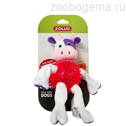 ZOLUX Игрушка плюшевая (хлопок+термопластичная резина) для собак "Корова" - фото 7694