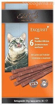 EDEL CAT Колбаски для кошек Ягненок/Индейка - фото 7717