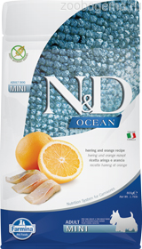 Н&Д сухой корм для собак мини пород, сельдь и апельсин / N&D OCEAN HERRING & ORANGE ADULT MINI, 800 гр - фото 8080