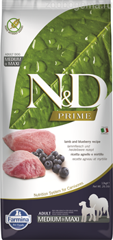 N&D DOG PRIME LAMB AND BLUEBERRY ADULT MEDIUM & MAXI ПРАЙМ ДОГ ЯГНЕНОК С ЧЕРНИКОЙ ДЛЯ ВЗРОСЛЫХ СОБАК МЕДИУМ И МАКСИ - фото 8084