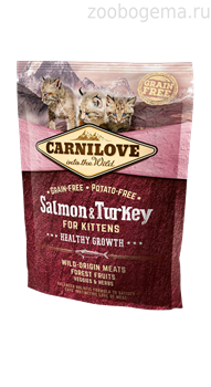 Carnilove 400г  Salmon & Turkey for Kittens для котят, лосось и индейка 512232 - фото 8221