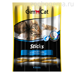 GIMCAT Sticks Палочки лакомые с лососем и форелью - фото 8243