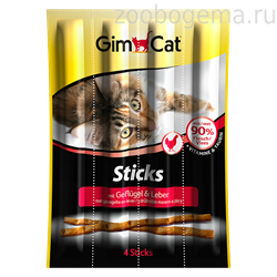 GIMCAT Sticks Палочки лакомые с домашней птицей и печенью - фото 8244
