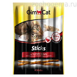 GIMCAT Sticks Палочки лакомые с индейкой и дрожжами - фото 8246