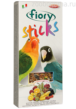 FIORY палочки для средних попугаев Sticks с фруктами 2х60 г - фото 8341