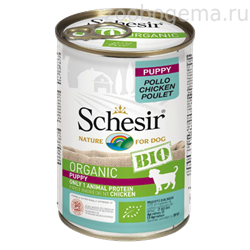 Schesir Bio консервы для щенков, курица 400 гр - фото 8514