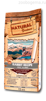 Natural Greatness Rabbit Recipe Light & Fit сухой корм для собак 2 кг - фото 8778