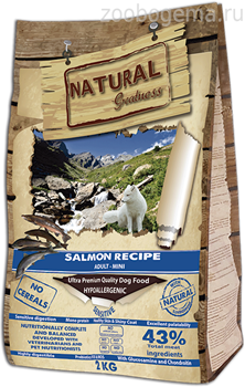 Natural Greatness Salmon Recipe Sensitive Adult Mini сухой корм для собак 2 кг - фото 8787