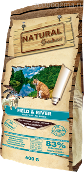 Natural Greatness Field & River Recipe сухой корм для кошек 0,6 кг - фото 8815