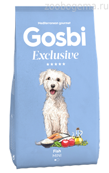 Gosbi Exclusive Fish Mini  корм низкозерновой с рыбой для мини пород - фото 8842
