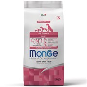 Monge Dog Monoprotein All Breeds Beef and Rice сухой  корм для собак всех пород говядина с рисом  2,5 кг