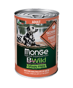 Monge Dog BWild влажный корм для собак из индейки с тыквой и кабачками , 400 г
