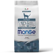 Monge Cat Monoprotein Sterilised Trout  сухой корм для стерилизованных кошек с форелью 1,5 кг