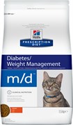 Hill's  Prescription Diet m/d cухой корм для кошек при сахарном диабете  1.5кг