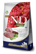 N&D Quinoa WEIGHT MANAGEMENT LAMB Н&Д Полнорационный диетический сухой корм для взрослых собак, рекомендуемый для снижения массы тела c ягненком, киноа, брокколи и спаржей 800 гр