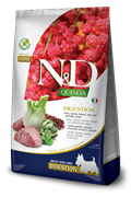 N&D Quinoa DIGESTION LAMB MINI Н&Д Полнорационный диетический корм для взрослых собак мини пород рекомендуемый при нарушениях пищеварения и экзокринной недостаточности поджелудочной железы с ягненком и киноа 800 гр