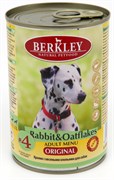 BERKLEY №4 Кролик с овсянкой консервы для взрослых собак 400 г
