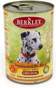 BERKLEY №5 Оленина с коричневым рисом консервы для взрослых собак 400 г