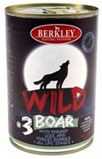 BERKLEY WILD №3 Дикий кабан с пастернаком, сладким луком и лесными ягодами консервы для собак всех возрастов 400 г
