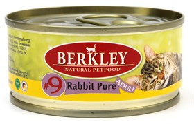 BERKLEY №9 Мясо кролика консервы для взрослых кошек 100 г