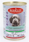 BERKLEY №4 Паштет из кролика с рисом консервы для взрослых собак 400 г