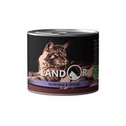 LANDOR Телятина с сельдью консервы для пожилых кошек 200 г