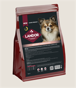 LANDOR MINI ADULT Индейка и утка сухой корм для взрослых собак мелких пород 1 кг