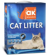 AK CAT ULTRA STRONG CLUMPING Наполнитель глиняный комкующийся без запаха 6 л