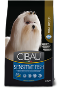 Cibau Sensitive Fish Корм с рыбой для взрослых собак мелких пород с чувствительной кожей 2,5 кг