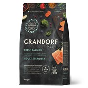 GRANDORF Fresh Cat STERILISED Salmon&Sweet Potato (Свежее филе лосося с бататом для стерилизованных кошек) 400 г GRANDORF Fresh Cat STERILISED Salmon&Sweet Potato (Свежее филе лосося с бататом для стерилизованных кошек) 400 г