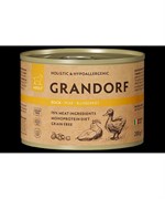 Консервы для собак GRANDORF Паштет из утки с грушей и черникой 200 г Консервы для собак GRANDORF Паштет из утки с грушей и черникой 200 г